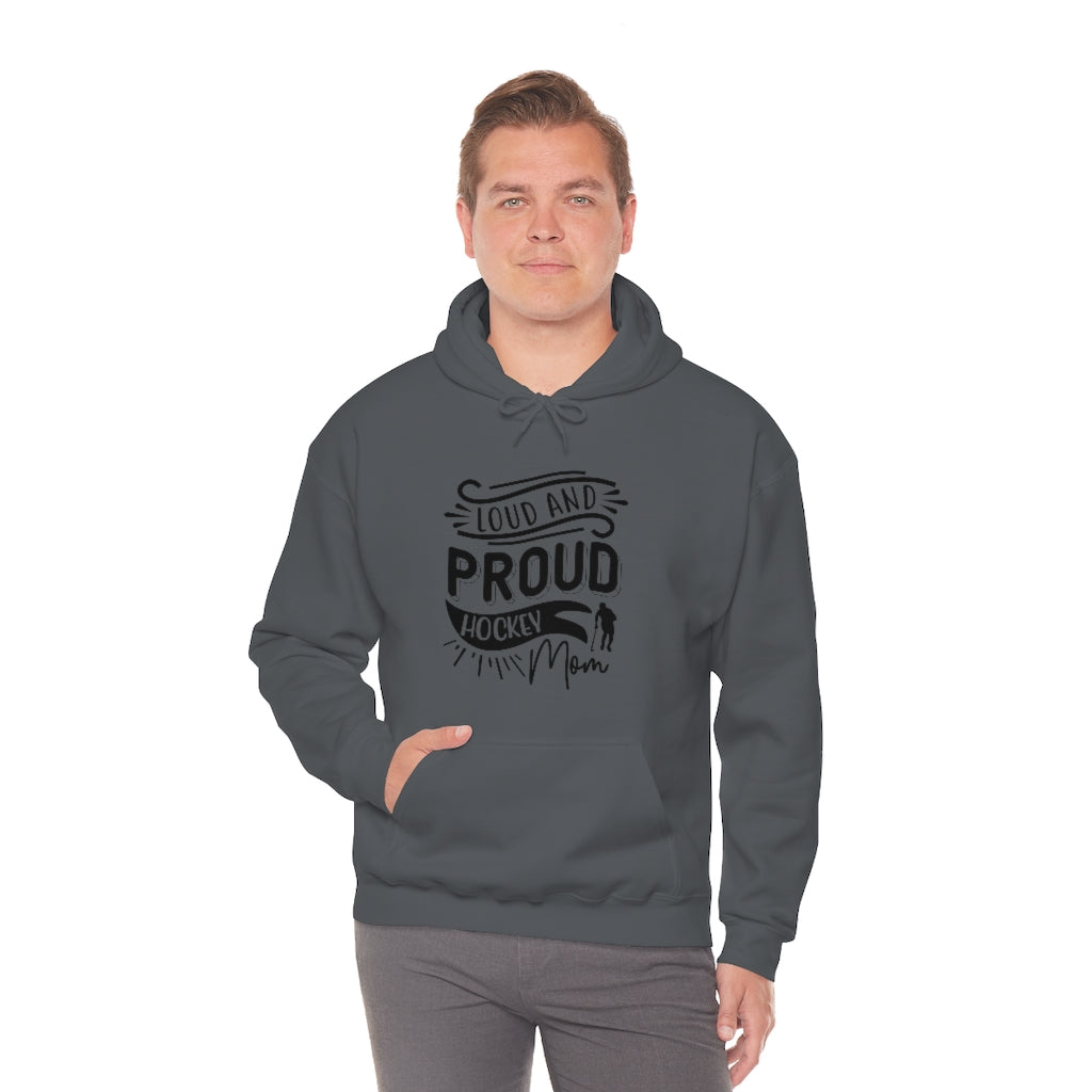 Loud and Proud Hockey Mom Gifts: Only Thing Tougher Than a Hockey Player Retro Vintage Unisex Heavy Blend Hooded Sweatshirt