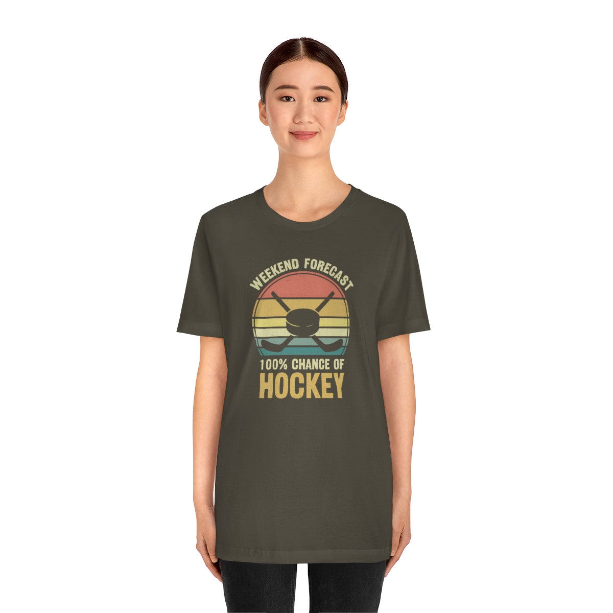 80's Retro Hockey Shirt | Vintage Eighties Hockey Gift For Men, Women & Kids Unisex Jersey Short Sleeve Tee, Hockey Mom, Hockey Dad