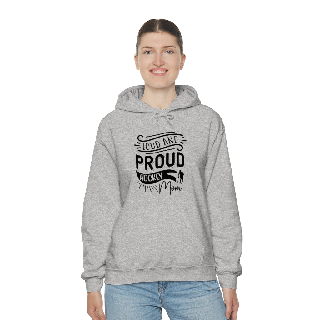 Loud and Proud Hockey Mom Gifts: Only Thing Tougher Than a Hockey Player Retro Vintage Unisex Heavy Blend Hooded Sweatshirt