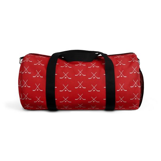 Hockey Gym Bag | Hockey Duffle Bag | Hockey Team Bags | Hockey Player Gift Red and White