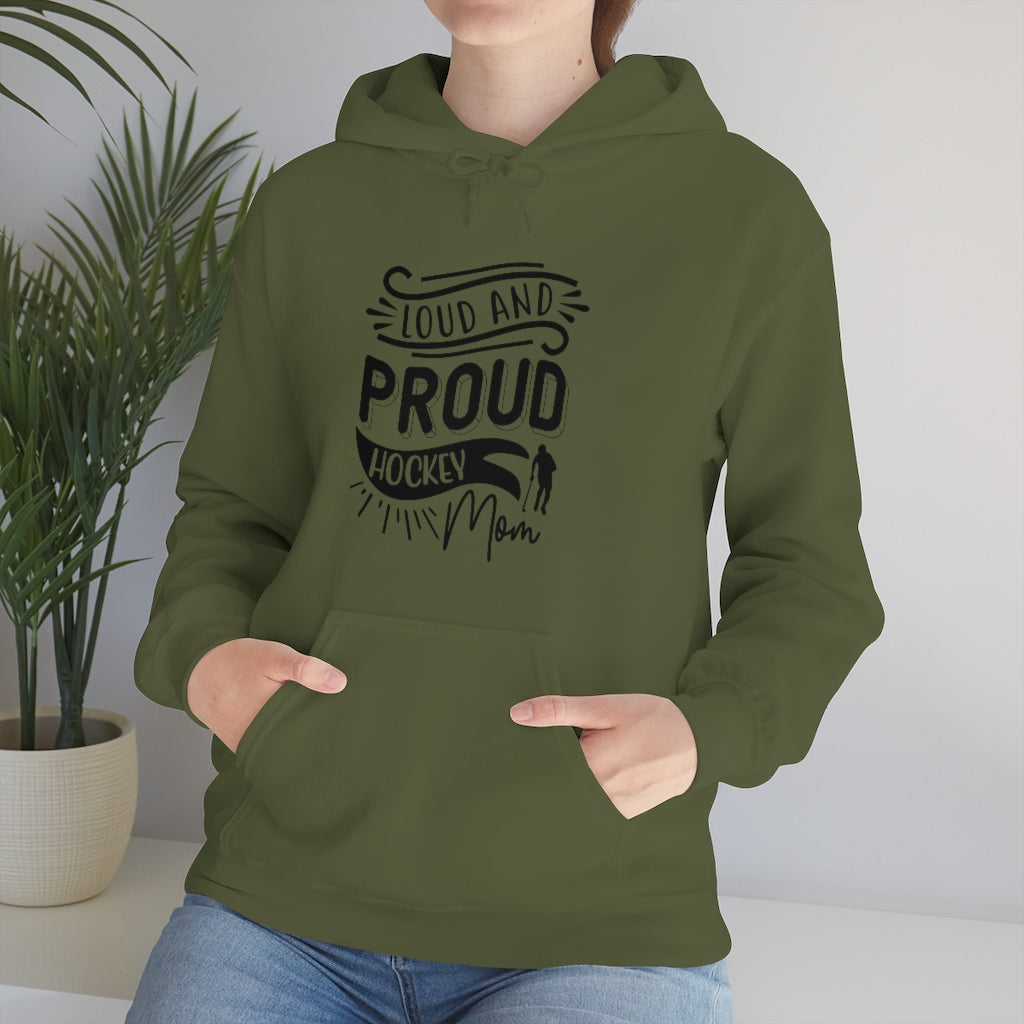 Loud and Proud Hockey Mom Gifts: Only Thing Tougher Than a Hockey Player Retro Vintage Unisex Heavy Blend Hooded Sweatshirt