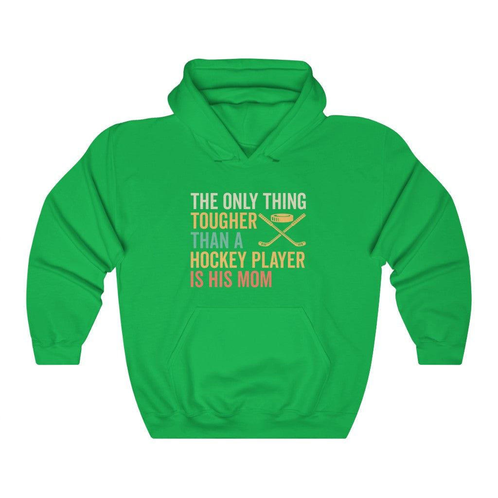 Hockey Mom Gifts: Only Thing Tougher Than a Hockey Player Retro Vintage Unisex Heavy Blend Hooded Sweatshirt