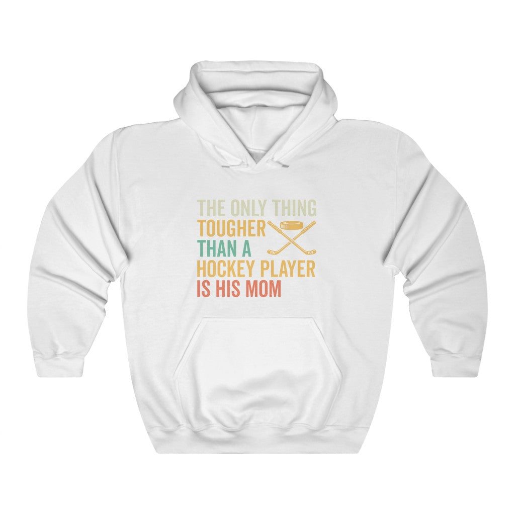 Hockey Mom Gifts: Only Thing Tougher Than a Hockey Player Retro Vintage Unisex Heavy Blend Hooded Sweatshirt