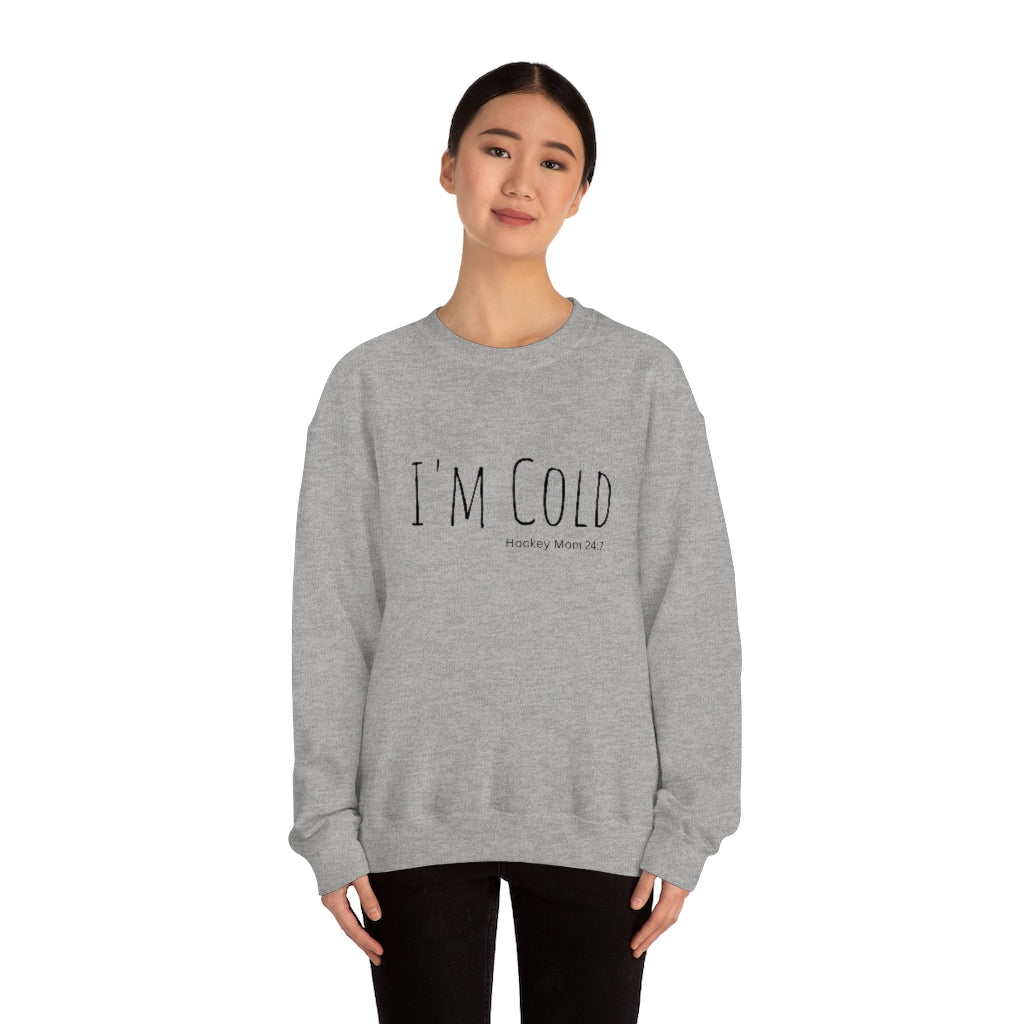 I'm Cold Hockey Mom 24:7 Funny Sweatshirt, Hockey Sweatshirt, Vintage, Women's Hockey Sweatshirt, Sports, Beer, Tailgating, Wine, NHL