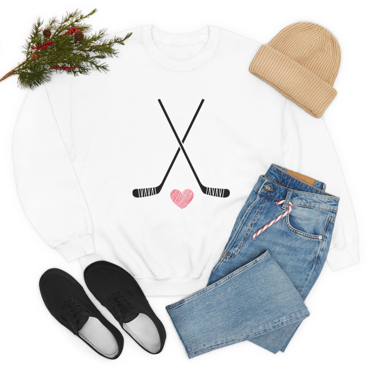 Hockey SweatShirt | Hockey Mom Shirt | Hockey Sweatshirt | SweatShirt Women | Hockey Gifts | Sweaters for Women | Hockey Art